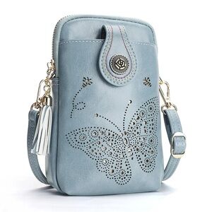 aphison brand purse blue butterfly